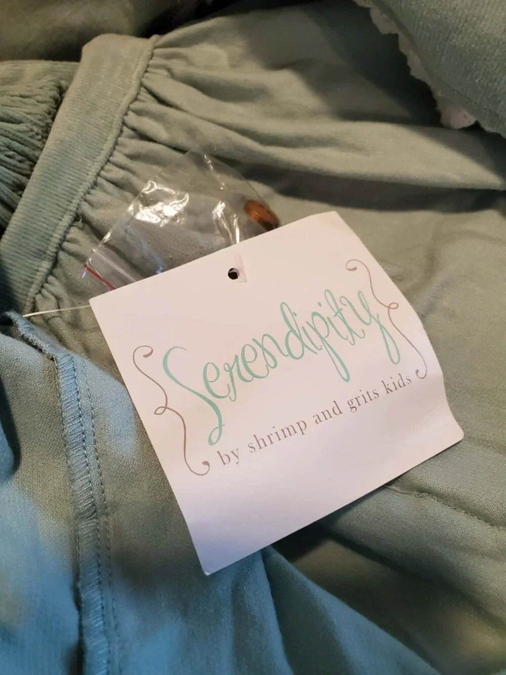 NWT Serendipity Monogramed K Apron Dress Size 5-6